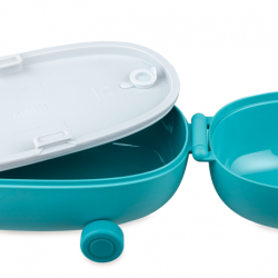 Caixa para Snacks com 2 Compartimentos Azul Claro - Food a Porter - Alessi