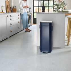 Balde do Lixo com Pedal 40L Azul - Porta - Joseph Joseph