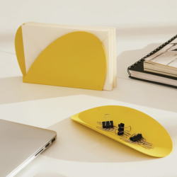 Conjunto de 2 Recipientes Escritório Amarelo - Ellipse - Alessi
