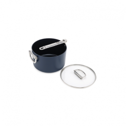 Tacho Cerâmica Antiaderente com Pega Dobrável 15cm Azul - Space - Joseph Joseph