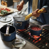 Non-Stick Ceramic Saucepan with Folding Handle - Space - Joseph Joseph