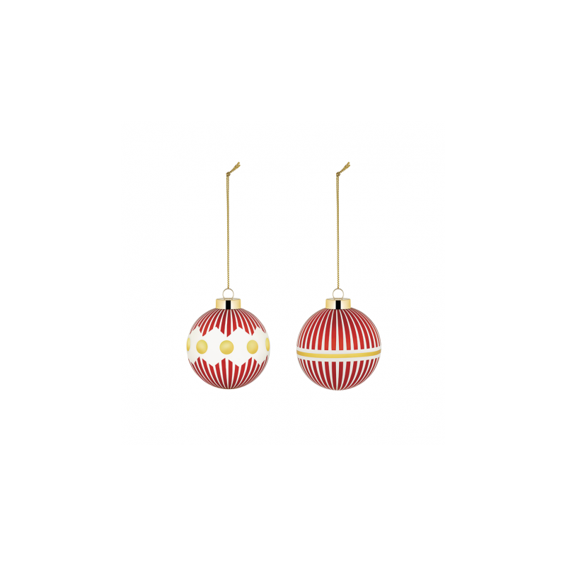 Conjunto de 2 Bolas de Natal Set1 - Delight - Alessi