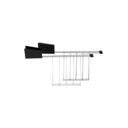 2er-Set Zangen für Toaster Schwarz - Plissé - Alessi