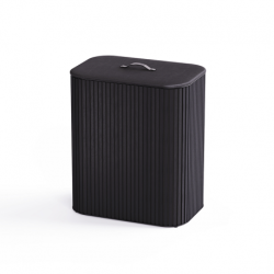 Cesto para Roupa Suja Tripartido 90L Preto - Tota Luxe - Joseph Joseph