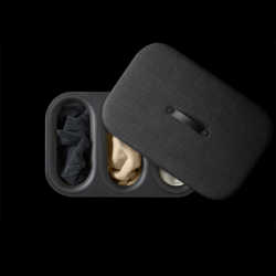Cesto para Roupa Suja Tripartido 90L Preto - Tota Luxe - Joseph Joseph
