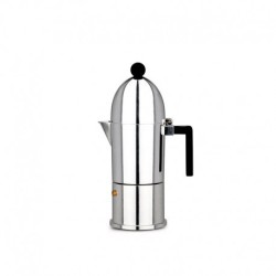 Cafeteira para Café Expresso 150ml - La Cupola Prateado E Preto - A Di Alessi