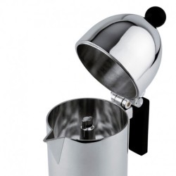 Cafeteira para Café Expresso 150ml - La Cupola Prateado E Preto - A Di Alessi