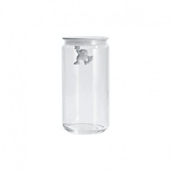 Frasco com Tampa Hermética Azul 700ml - Gianni a little man holding on tight - A Di Alessi