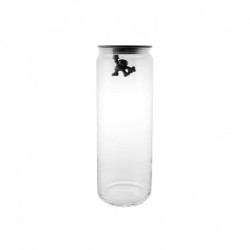 Frasco com Tampa Hermética Azul 700ml - Gianni a little man holding on tight - A Di Alessi