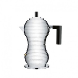 Cafeteira para Café Expresso 70ml - Pulcina Cinza E Preto - Alessi