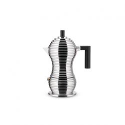 Cafeteira para Café Expresso 70ml - Pulcina Cinza E Preto - Alessi