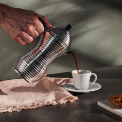 Cafeteira para Café Expresso 70ml - Pulcina Cinza E Preto - Alessi