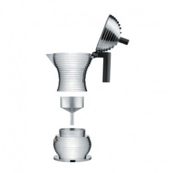 Cafeteira para Café Expresso 70ml - Pulcina Cinza E Preto - Alessi