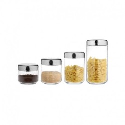Frasco com Tampa Hermética 1lt - Dressed Prata - Alessi