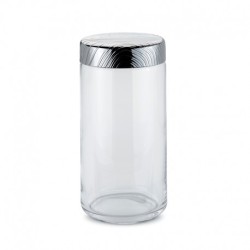 Recipiente Vidro Hermético 1Lt - Veneer Prata - Alessi