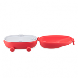 Caixa para Snacks com 2 Compartimentos Azul Claro - Food a Porter - Alessi