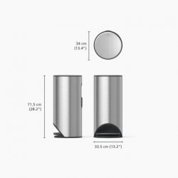 Caixote de Lixo com Pedal 30L Preto - Arc - Joseph Joseph