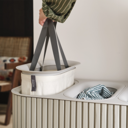 Cesto para Roupa Suja Tripartido 90L Preto - Tota Luxe - Joseph Joseph