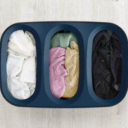 Cesto para Roupa Tripartido 90L Cru - Tota Trio - Joseph Joseph