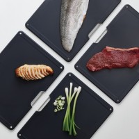 Set de 4 planches à découper avec boîtier en inox – Folio Steel – Joseph Joseph