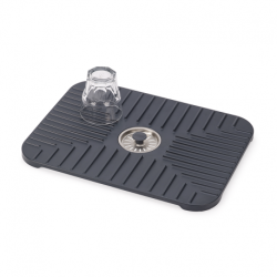 Tapete Pequeno para Lava-Loiça com Ralo - SinkShield Cinza - Joseph Joseph