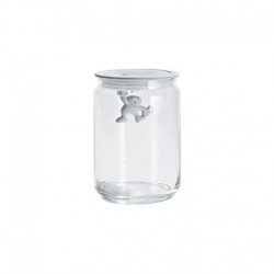 Frasco com Tampa Hermética Azul 700ml - Gianni a little man holding on tight - A Di Alessi