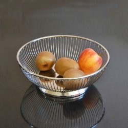 Cesto/Fruteira Redonda Ø15Cm Inox - Alessi